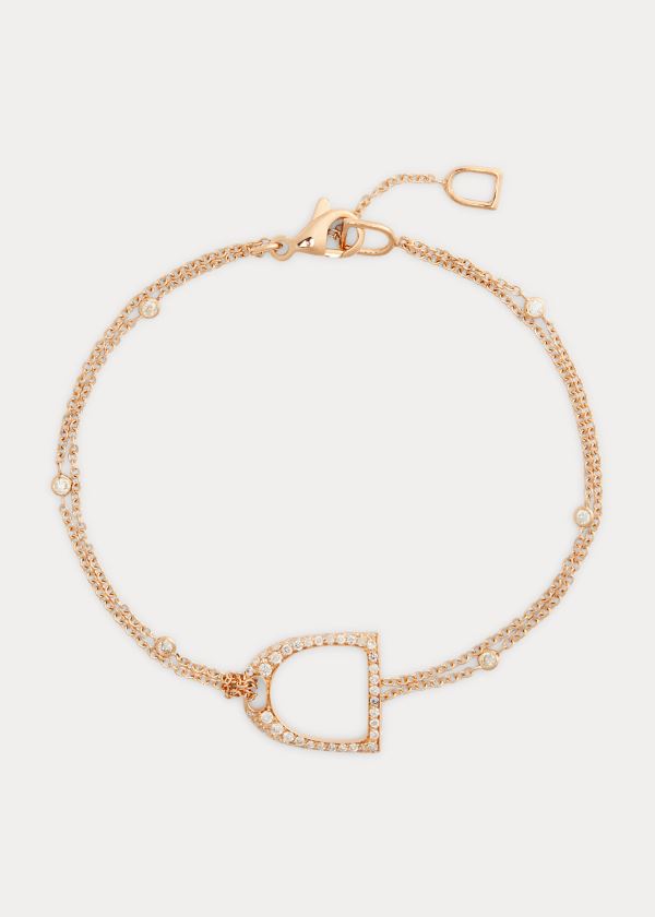 Pulsera Ralph Lauren Mujer Rosas Dorados - Pavé Diamond - AUGPL6049